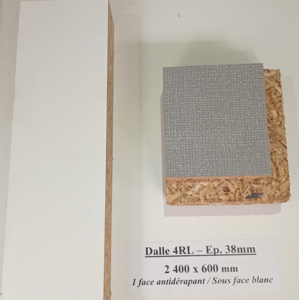 DALLE 38MM 1 FACE BLANC 4RL 2400 X 600 CLASSE E1 P6